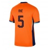 Nederland Nathan Ake #5 Hjemmedrakt EM 2024 Kortermet